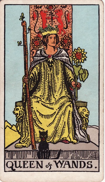 Carte de tarot Reine de Bâtons