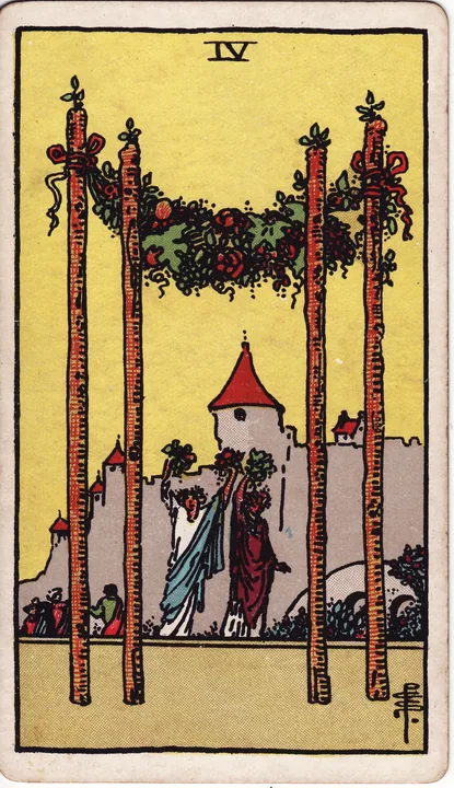 Carte de tarot Quatre de Bâtons