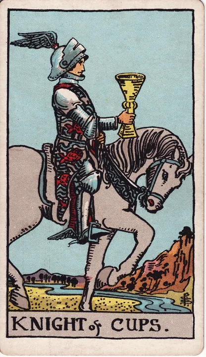 Carte de tarot Cavalier de Coupes
