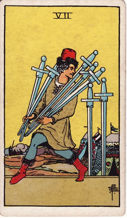 Carte de tarot Sept de Épées