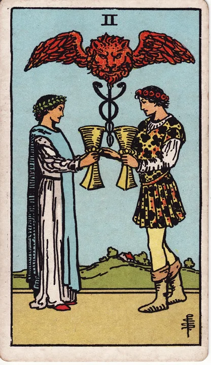 Carte de tarot Deux de Coupes