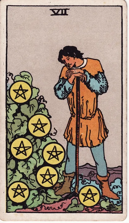 Carte de tarot Sept de Deniers