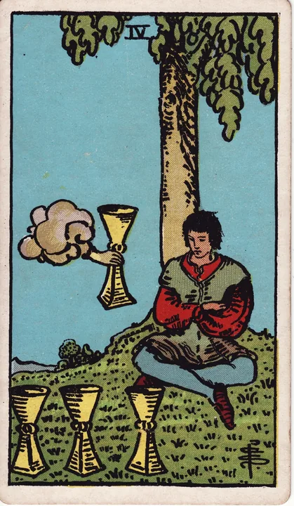 Carte de tarot Quatre de Coupes