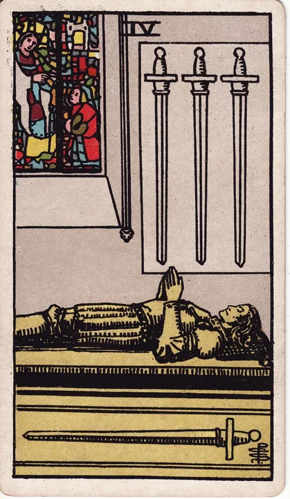 Carte de tarot Quatre de Épées