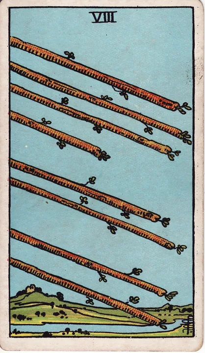 Carte de tarot Huit de Bâtons
