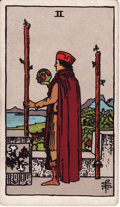 Carte de tarot Deux de Bâtons