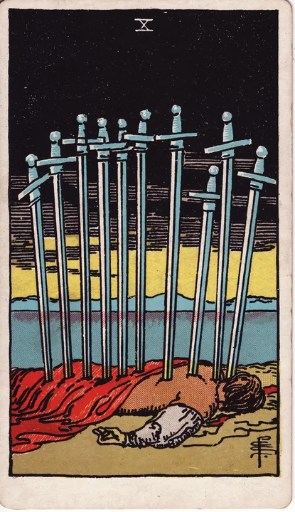 Carte de tarot Dix de Épées