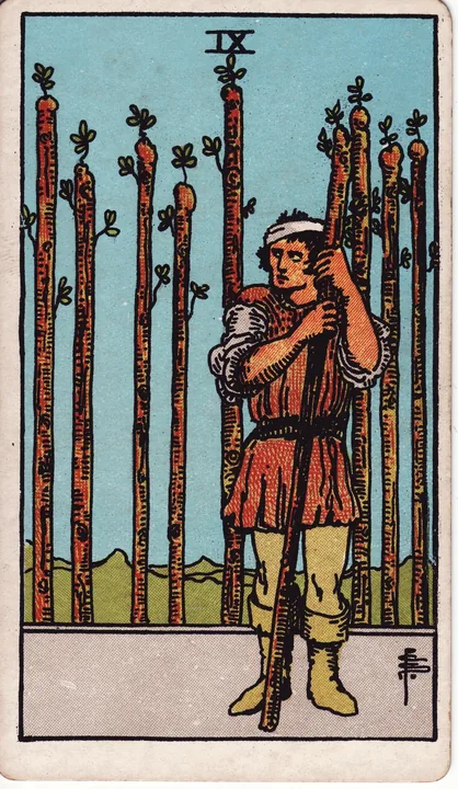 Carte de tarot Neuf de Bâtons