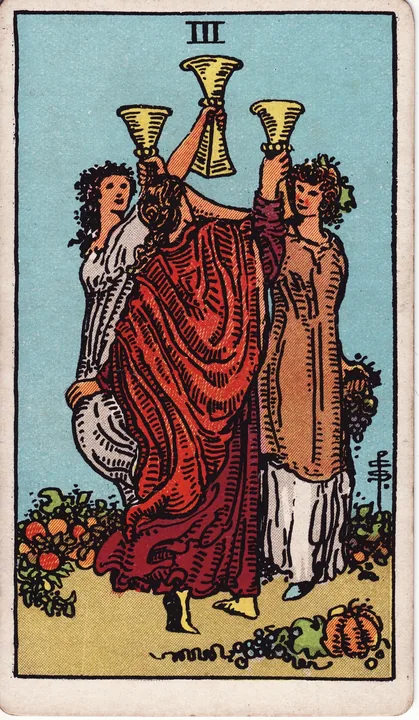 Carte de tarot Trois de Coupes