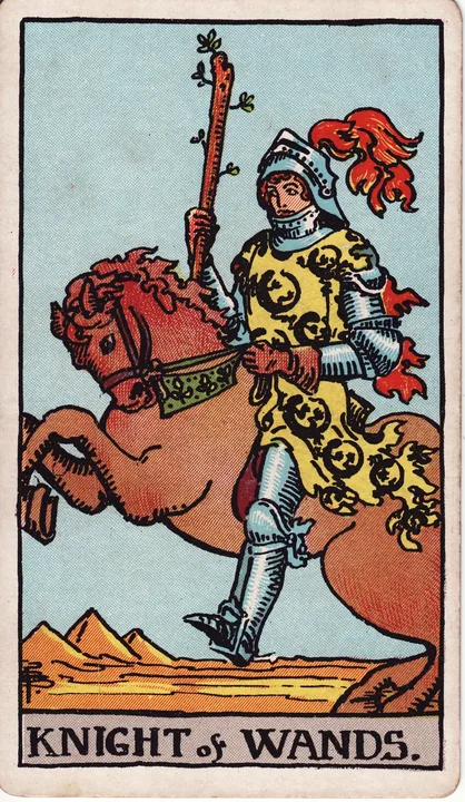 Carte de tarot Cavalier de Bâtons