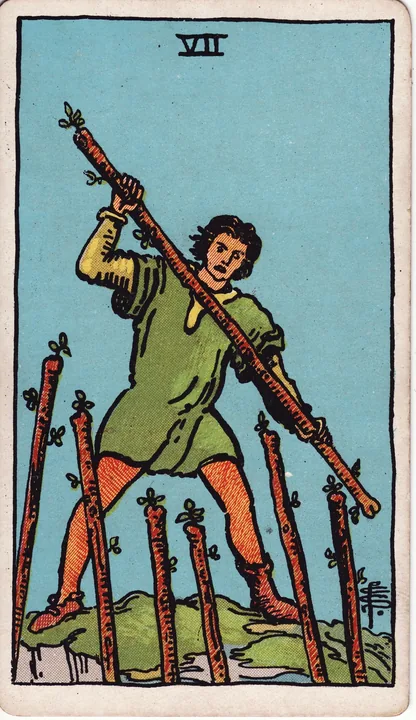 Carte de tarot Sept de Bâtons