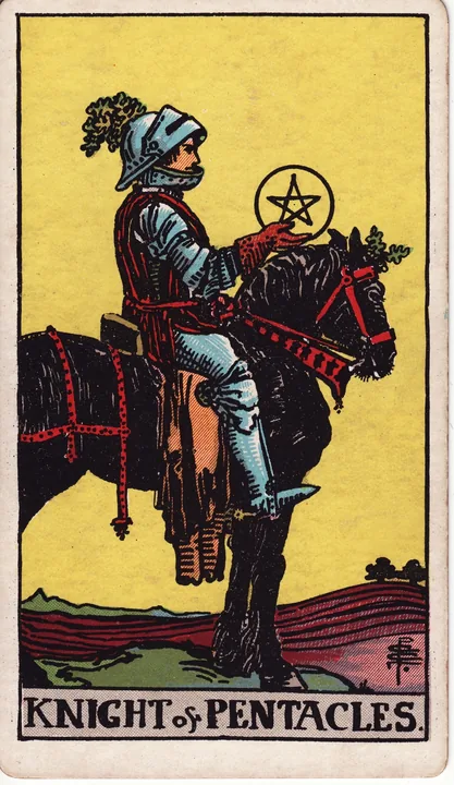 Carte de tarot Cavalier de Deniers
